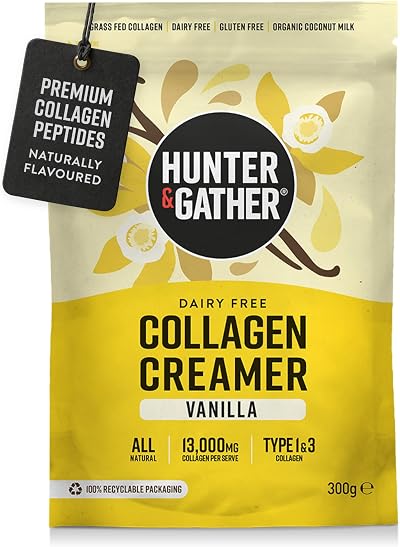 Hunter & Gather Vanilla Coffee Creamer Collagen 300 g Grass-Fed Peptides