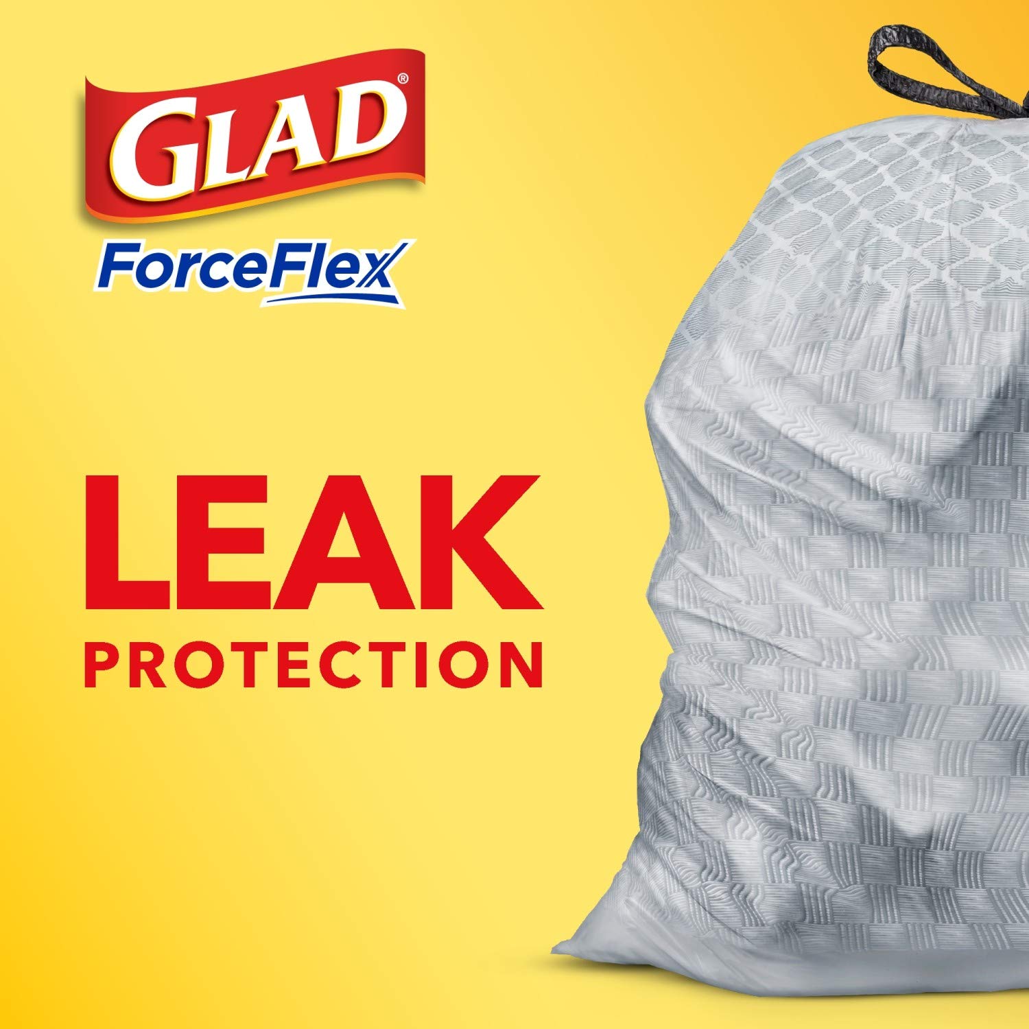 Glad ForceFlex Tall Kitchen Drawstring Trash Bags – 13 Gallon Trash Bag, Fresh Clean scent with Febreze Freshness – 80 Count (Package May Vary): Prime Pantry
