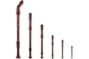 WOODI USA SMARTWOODI Recorder Set of 6 RS-605BW Wood Simulated (Bass, Tenor, Alto, Soprano, Sopranino, & Garklein)