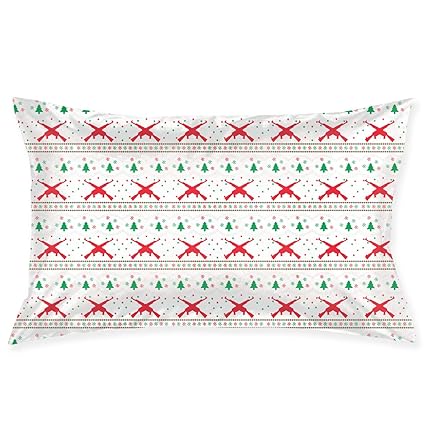 Amazon Com Plo Gun Ugly Christmas Sweater Throw Pillows