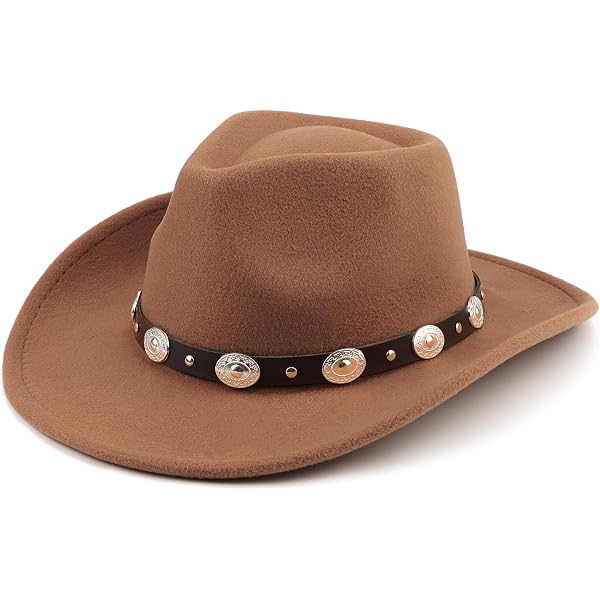 Women-Men Faux PU-Leather-Western-Cowboy-Hats Wide-Brim  display picture 3