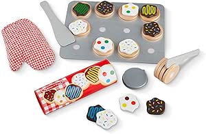 Melissa &amp; Doug Slice and Bake Wooden Cookie Play Food Set