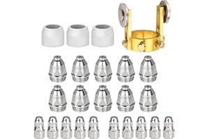 bestarc P-80 Plasma Cutter Torch Consumables, 24Pcs 1.5mm Cutting Torch Nozzle Tips Electrode Kits, For BTC800DP Plasma Cutte