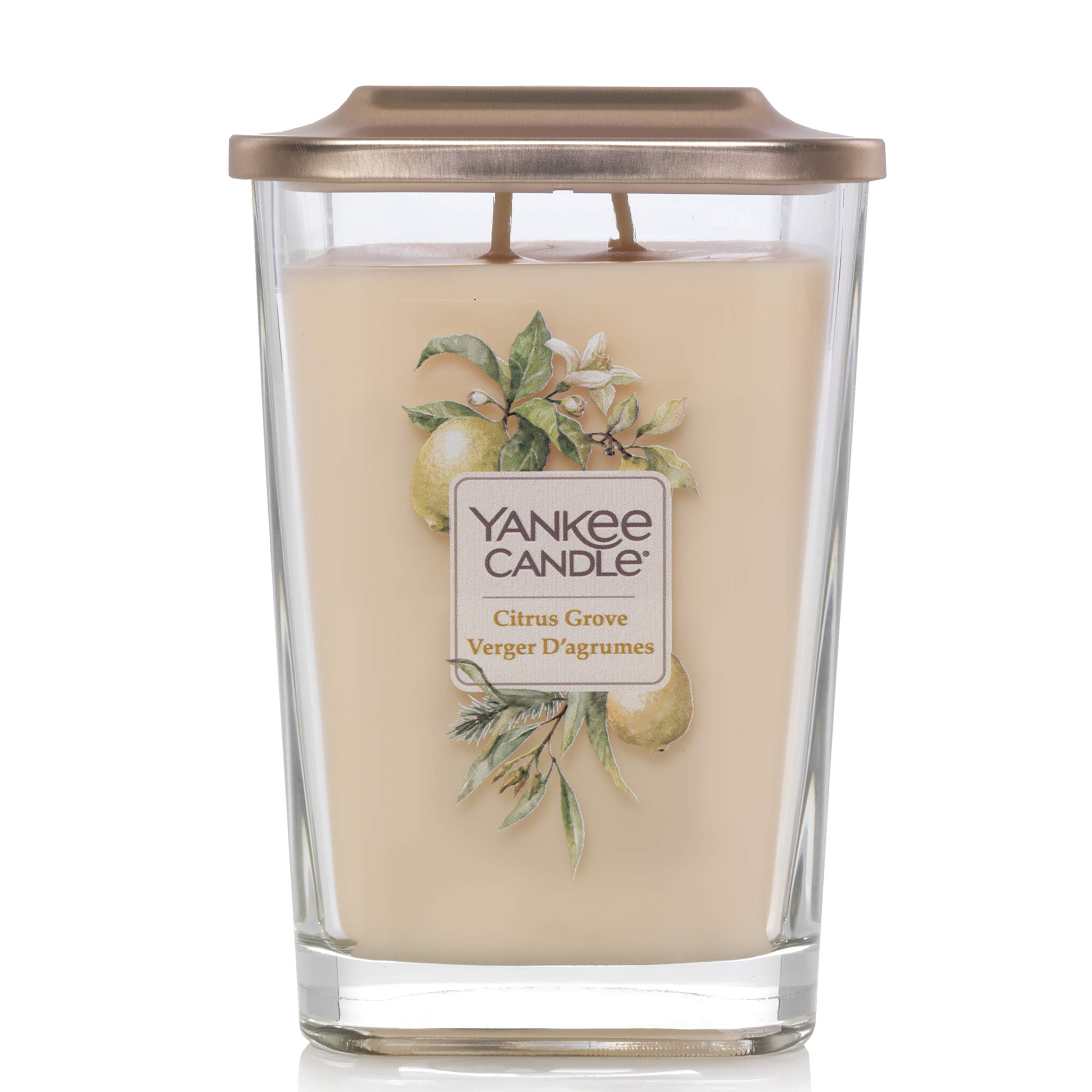 Yankee Candle Wick Square Scented Candle, Wax and Glass, Citrus Grove, Large — image 1
