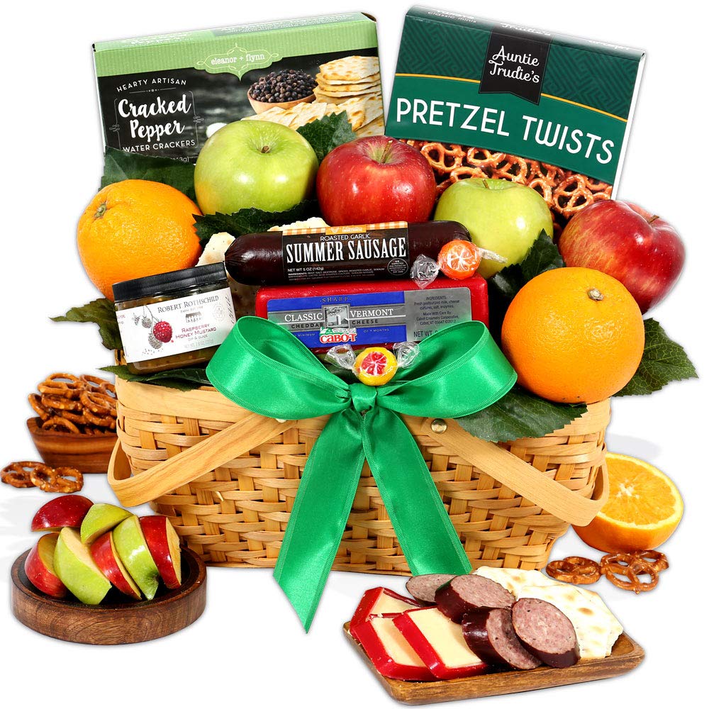 GourmetGiftBaskets.com Picnic Fruit Basket - Gourmet Gift Baskets Prime - Fruit Baskets - Food Gift Baskets Prime Delivery - Birthday, Christmas, Sympathy, Men, Women, Family by GourmetGiftBaskets.com