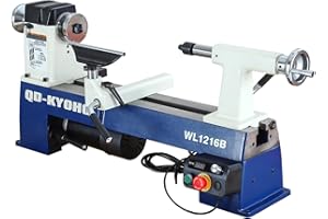 QD-KYOHO 12" X 16-1/2" Wood Lathe Machine，Variable-Speed 250-3200 RPM Digital Display Power Wood Lathes，3/4HP,120V 1PH Wood Turning Lathe,VSR Woodworking Lathe For Precision Woodworking Projects