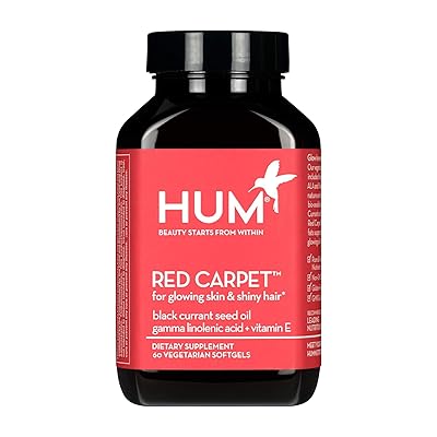 HUM Red Carpet - Vegan Omega 3 / 6 for Glowing Skin &amp; Shiny Hair (60 Vegan Softgels)