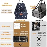GoBuyer Waterproof Pet Car Seat Booster Carrier Box Medium 50x40cm Black view 3