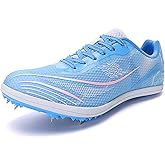 Hiuzylqx Track and Field Shoes Mens Women 6 Spikes Running Racing Shoes for Boys and Girls Kids Jumping Sprinting Athletic Training