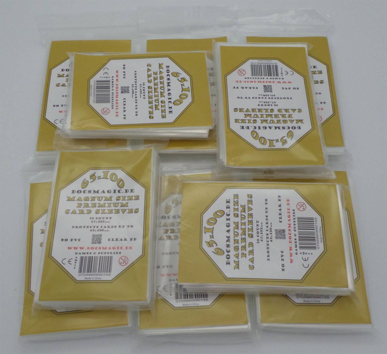 docsmagic.de 500 Premium Magnum Board Game Sleeves - 65 x 100-67 x 102-10 Packs
