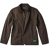 Orvis Heritage Field Coat for Men - Classic Waxed Mens Field Jacket with Pockets, Zip Front, Button-Closed Storm Flap