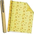 ERKOON Beeswax Food Wraps 1 Meter Roll (13 x 39.37 Inch) Reusable Cotton Wrap for Sandwiches Fruits Kitchen Storage Sustainab