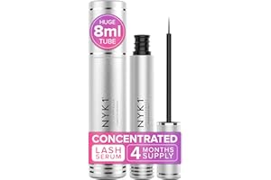 NYK1 CONCENTRATED Lash Serum For Eyelash Growth (XL - 8ml) LashForce Eyelash Serum To Grow Lashes Longer And Thicker - Eye Lash Enhancing Formula With Easy Application And Long Lasting Results