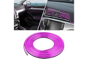 AUCELI Car Interior Trim Strips, 33ft Auto Electroplating Decoration Styling Door Dashboard, Non Slip Gap Fillers Insert Moulding Trim, Flexible Strip Garnish Accessory with Installing Tool