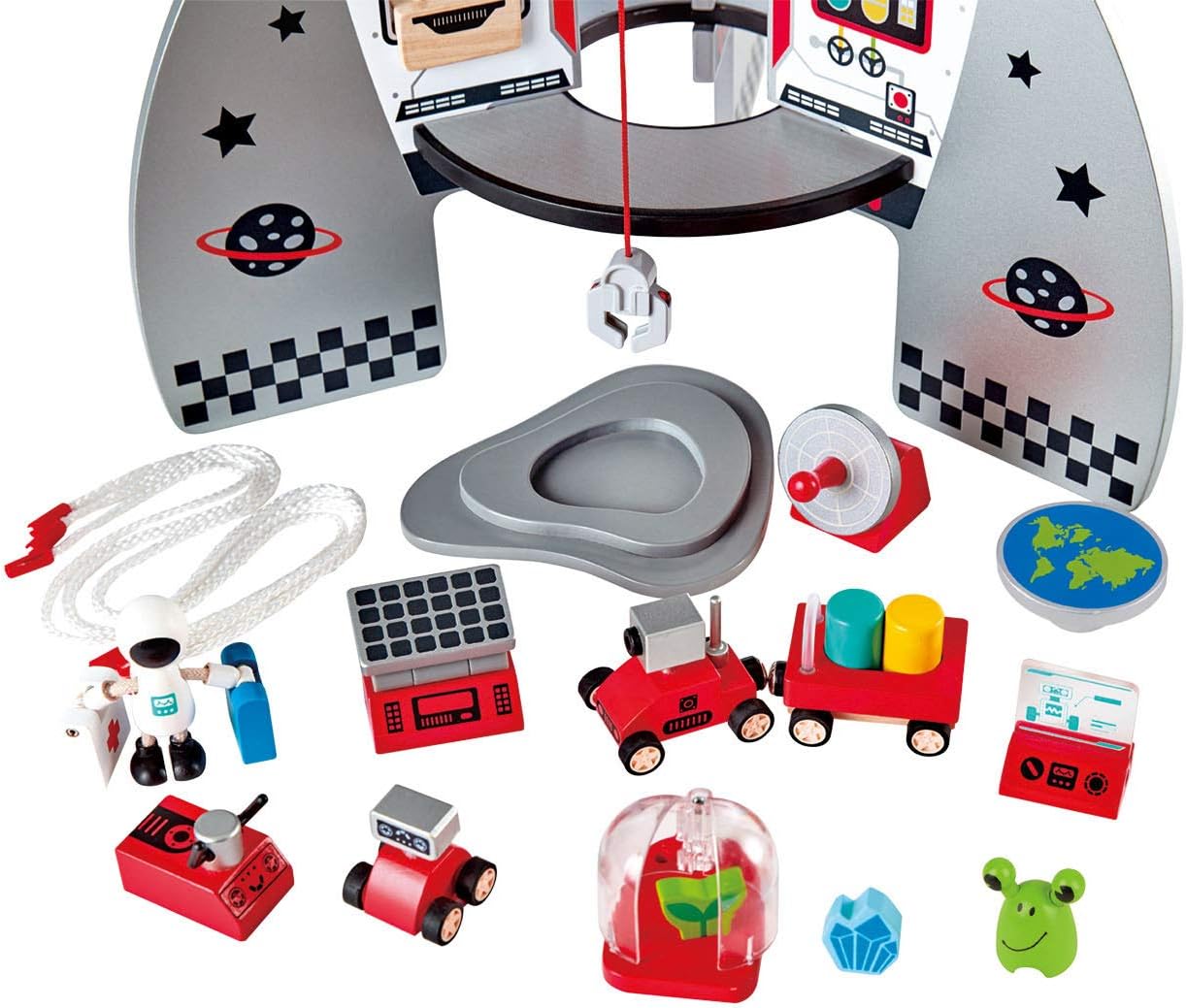 wooden rocket ship toy