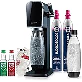 SodaStream - ART Sparkling Water Maker | VALUE BUNDLE | CQC CO2 system | Includes 2x CO2 Cylinders, 2x 32 Fl Oz Dishwasher Safe Bottles, 2x Bubly Flavor Drops | Combine with Pepsi Flavors | Black