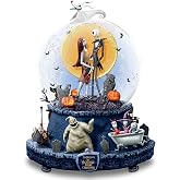 The Bradford Exchange The Nightmare Before Christmas Musical Glitter Globe with Rotating Base
