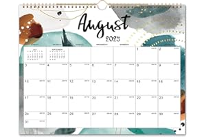 YOUTHAMAZING 2025-2026 Wall Calendar - 18 Months Hanging Calendar 2025-2026 from Jul. 2025 - Dec. 2026, 14.8" x 11.6", Twin-Wire Binding, Blank Block with Julian Dates, Perfect for Organizing at Home, School & Office