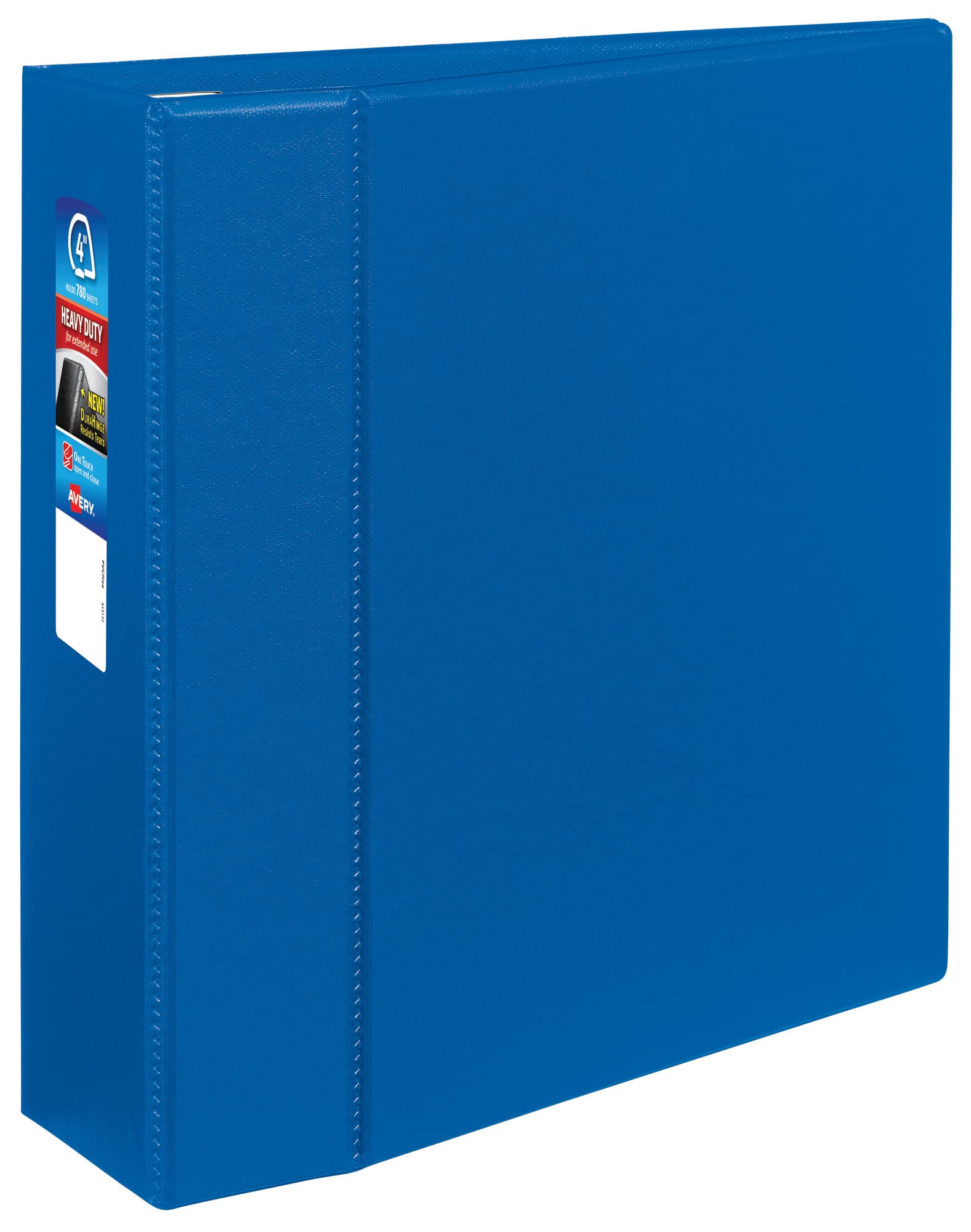 Avery Heavy-Duty 3 Ring Binder, 4 Inch One Touch EZD Rings, 4.5 Inch Spine, 1 Blue Binder (79884)