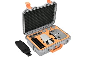 YETEETH Drone Case for DJI Mini 2 SE: Waterproof Hard Travel Cases with Custom Foam for DJI Mini 4k/2 Fly Combo, Large Carrying Box for Drone, Batteries, Charger, Cable, Propeller & Accessories (Case Only)