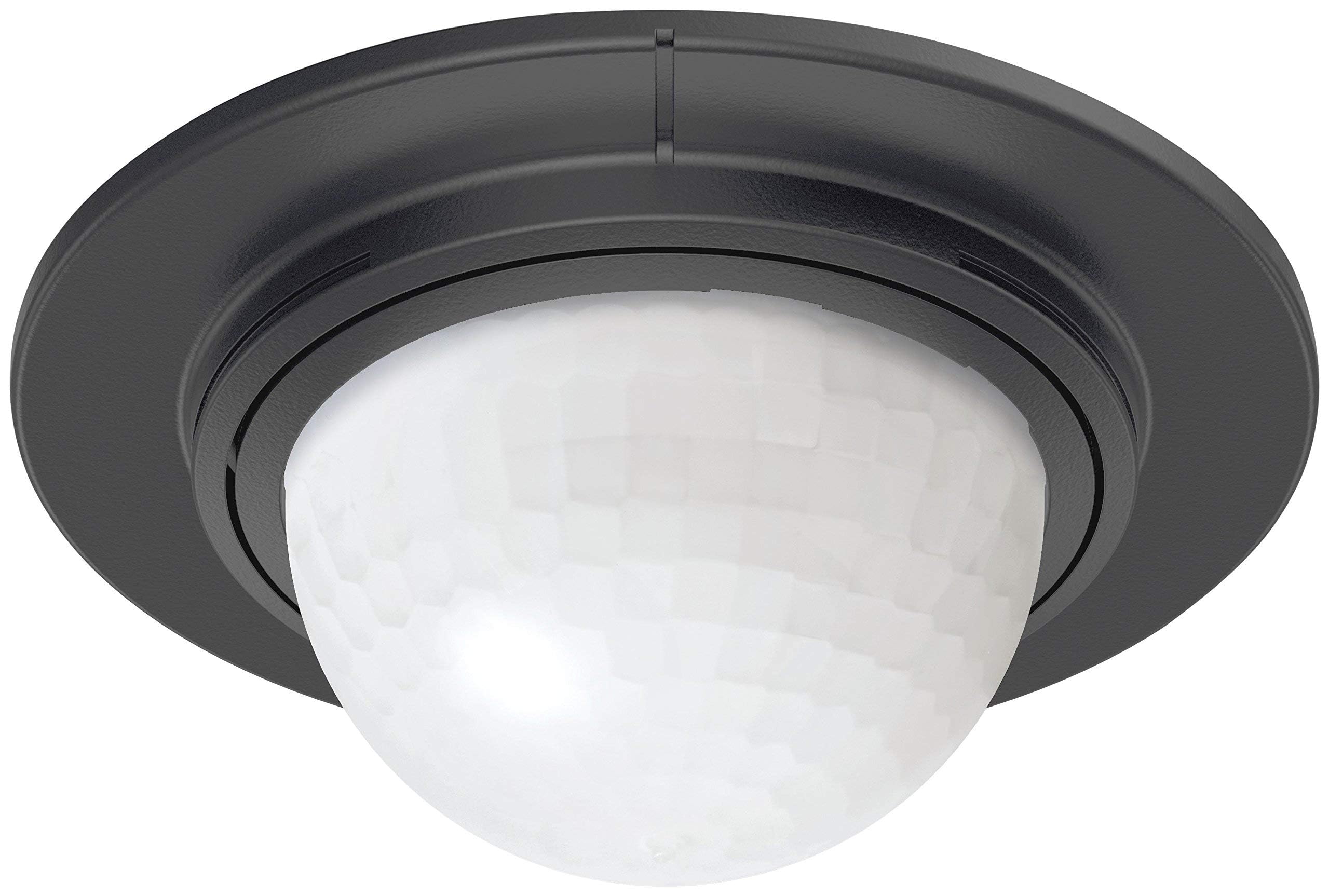 Steinel Flush-Mounted Motion Detector IS 360-1 Black, Maximum 1000 W Switching Capacity, 360° Sensor, Maximum 4 m Range, LED Suitable