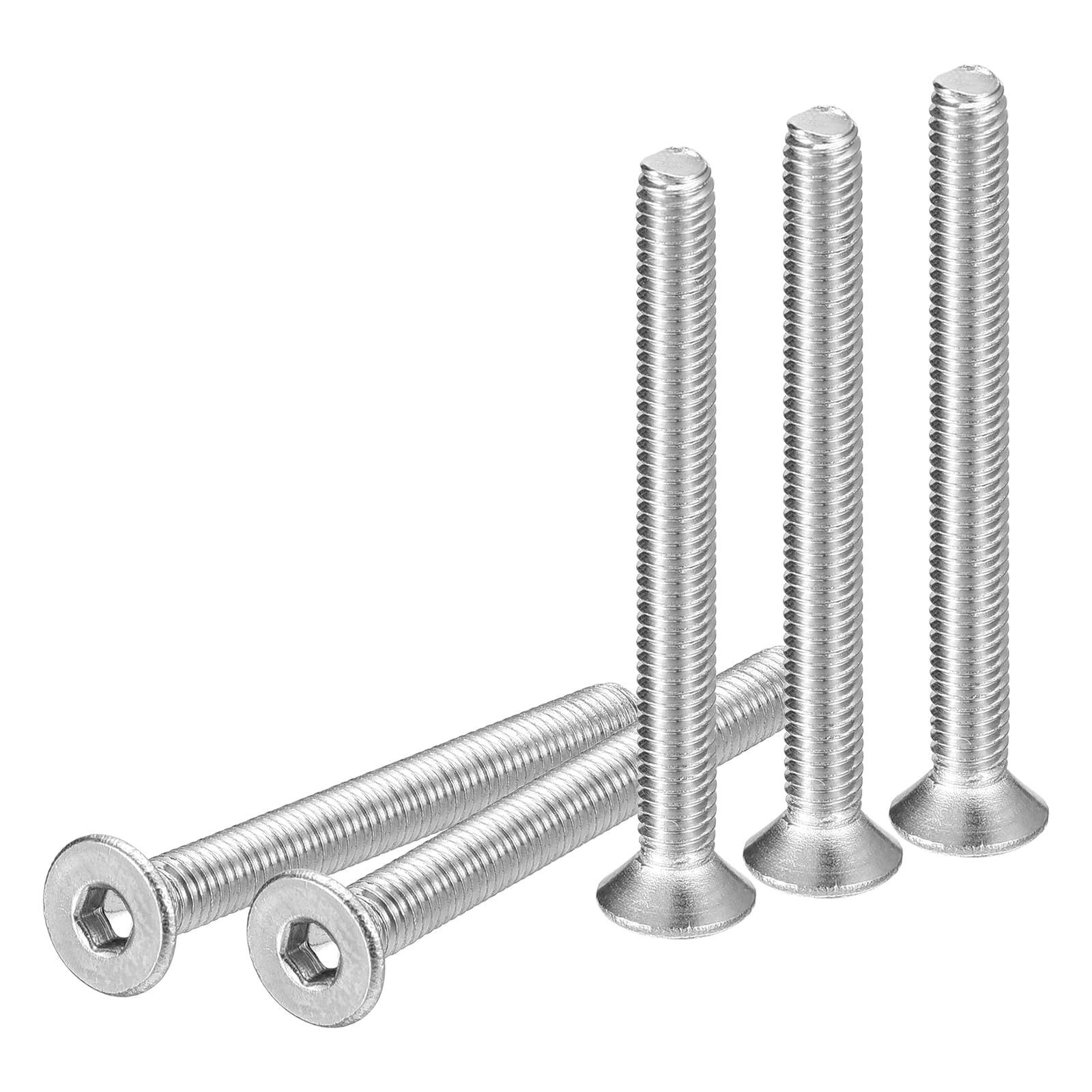 DTGN M3-0.5 x 40mm Flat Head Socket Cap Screws, 40 Pack 304 Stainless Steel Hex Socket Flat Head Screws, Full Thread, Countersunk Bolts