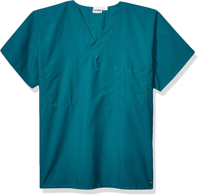 Landau Men's Tall Size Unisex Scrub Top Clothing