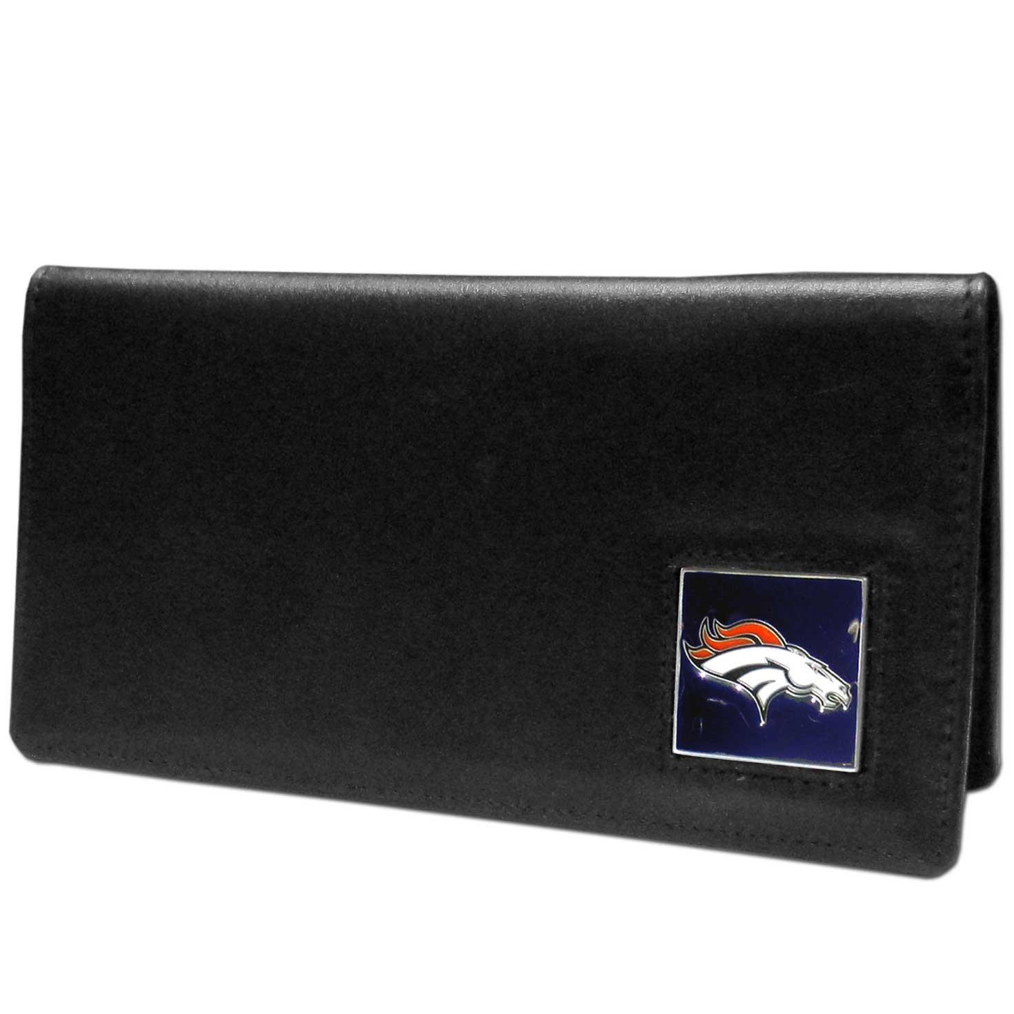Siskiyou NFL Sports Fan Shop Denver Broncos Leather Checkbook Cover One Size Black