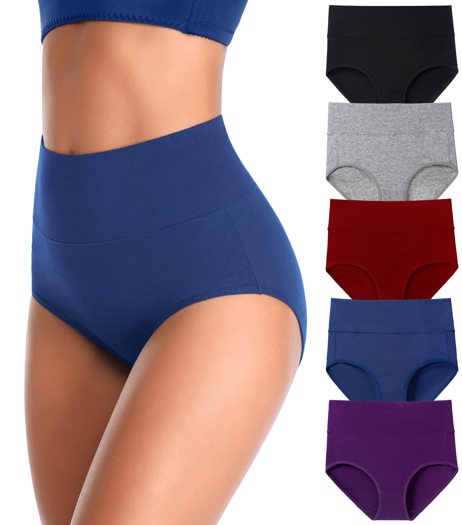 Photo 1 of **MEDIUM** K-CHEONY High Waisted Underwear for Women Cotton Tummy Control Top Postpartum Soft Panties Support No Muffin Top Plus Size Briefs