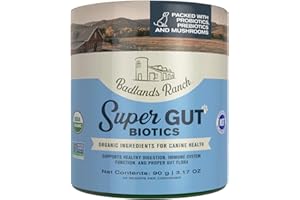 Badlands Ranch - Super Gut Biotics Canine Digestive Supplement,Probiotics, Prebiotics, Supports Healthy Digestion, Immune System Function and Gut Flora by Katherine Heigl (30 Scoops)