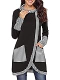 Kcatsy Sweatshirt Blouse Tunic Tops Long Seeve Cowl Neck Striped