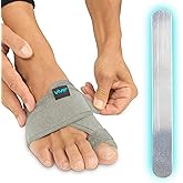 Vive Bunion Brace (Pair) - Big Toe Corrector Straightener with Splint - Hallux Valgus Pad, Joint Pain Relief, Alignment Treatment - Orthopedic Sleeve Foot Wrap Support for Men and Women (Gray)