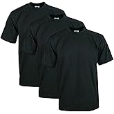 Pro Club Men's 3-Pack Heavyweight Cotton Short Sleeve Crew Neck T-Shirt