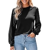 CUPSHE Faux Leather Tops for Women Long Sleeve Mock Neck Blouse Fall Fashion 2025