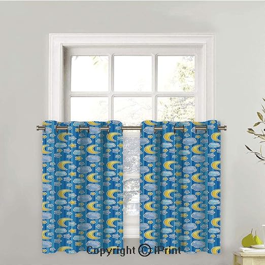 Amazon Com Curtains For Kitchen Short Bathroom Window Curtain
