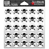 Award Decals New Skull & Crossbone Black 100 1