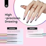 Beetles Gel Polish 6 Pcs Nail Art Brush Set Flat, Oval, French, Gradient & view 2
