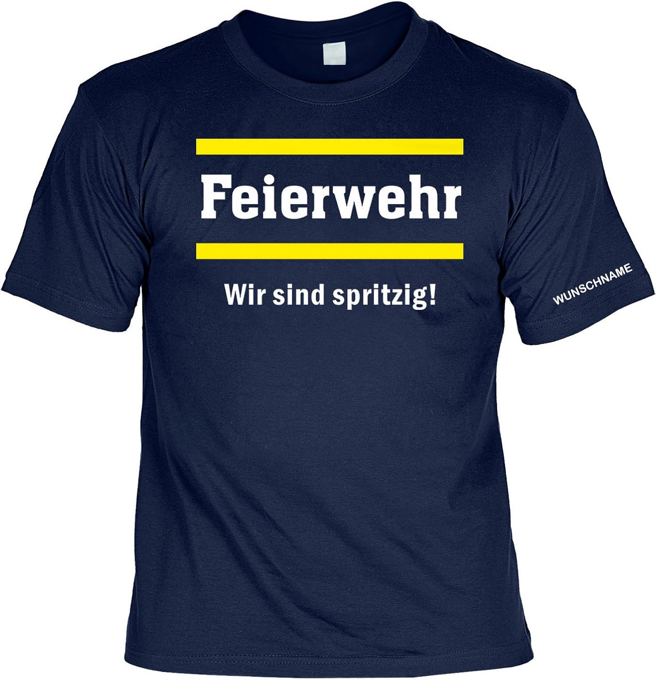 Junggesellen T-Shirt mit Wunschnamen Feierwehr Wir sind spritzig ...