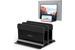 BESIGN LS13 Vertical Laptop Stand Holder for Desk, 4 in 1 Desktop Stand Holder for Laptops, Tablets, Smart Phones