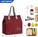 Yikki Lunch Bag for Women Men Reusable Insulated Leakproof Red 10.1 x 9 x 5.2 view 2