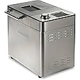 Hamilton Beach Premium Dough & Bread Maker Machine with Auto Fruit and Nut Dispenser, 2 lb. Loaf Capacity, 21 Programmable Settings Including Gluten Free & Keto, Stainless Steel (29890)