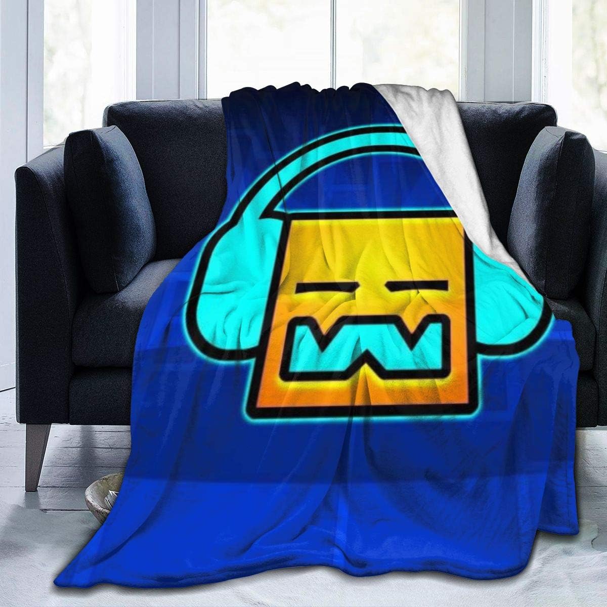 G-eomeTry D-ash Throw Blanket Flannel Fleece Super Soft Lightweight Warm Graphic Black 60"" x50