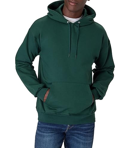 JUNMIN Men's Long Sleeve Pullover Hoodie – Half Black Half White, Lightweight & Comfortable (Color: Black, Size: S)