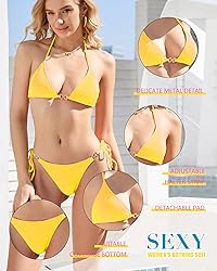 Women Two Piece Bikini Swimsuits Sexy Metal Ring