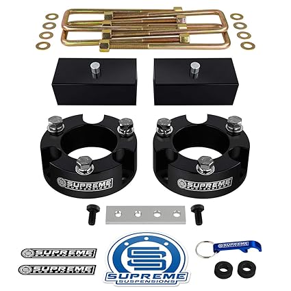 Supreme Suspensions Full Lift Kit For 1999 2006 Toyota Tundra 2 5 Front Lift Strut Spacers 1 5 Rear Lift Blocks Square Bend U Bolts Brake