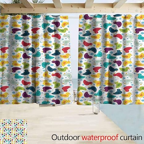 Amazon Com Marymunger Outdoor Patio Curtains Duckies Bathing