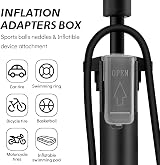 Jsdoin Bike Pump Floor Pump with Dual Presta Schrader Valves 160 psi Gauge view 5