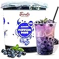 Fanale Blueberry Popping Boba Pearls, Vegan, Non GMO, Gluten Free, Fat Free, Perfect for Bubble Tea, Smoothies, Ice Cream, Desserts, and Beverages.