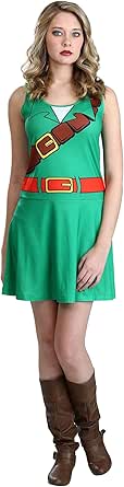 Nintendo The Legend of Zelda Ocarina of Time Link Green Costume Dress