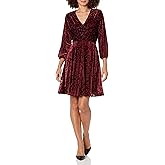 Tommy Hilfiger Womens Velvet V-Neck Shift Dress